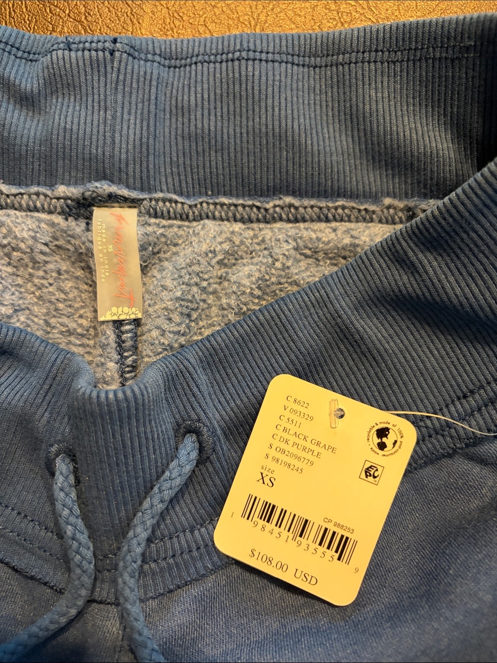Free People Cobalt Blue Track Joggers